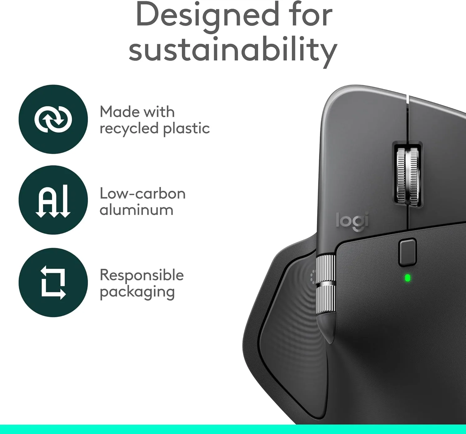 Logitech MX Master 4 for Business Wireless Mouse - 8K DPI, MagSpeed Scrolling, Logi Bolt, Bluetooth, USB-C Charging - Image 10