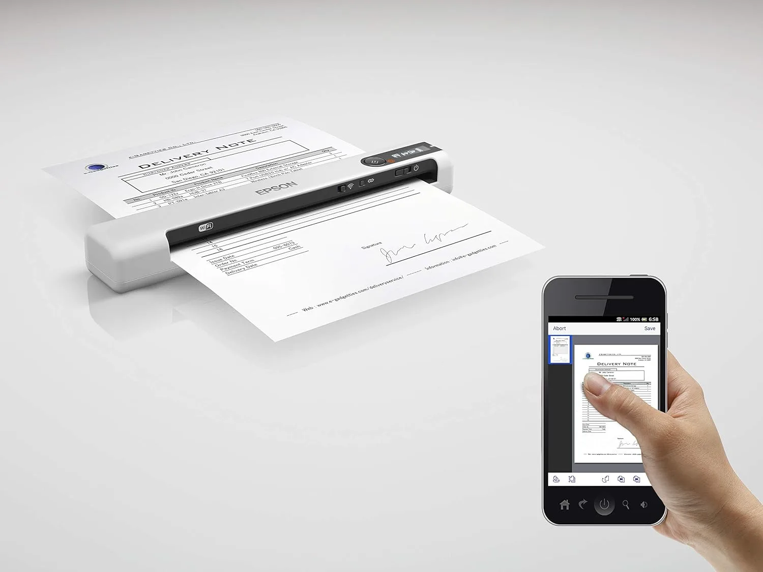 Epson WorkForce DS-80W Wi-Fi Mobile Business Scanner - Image 6