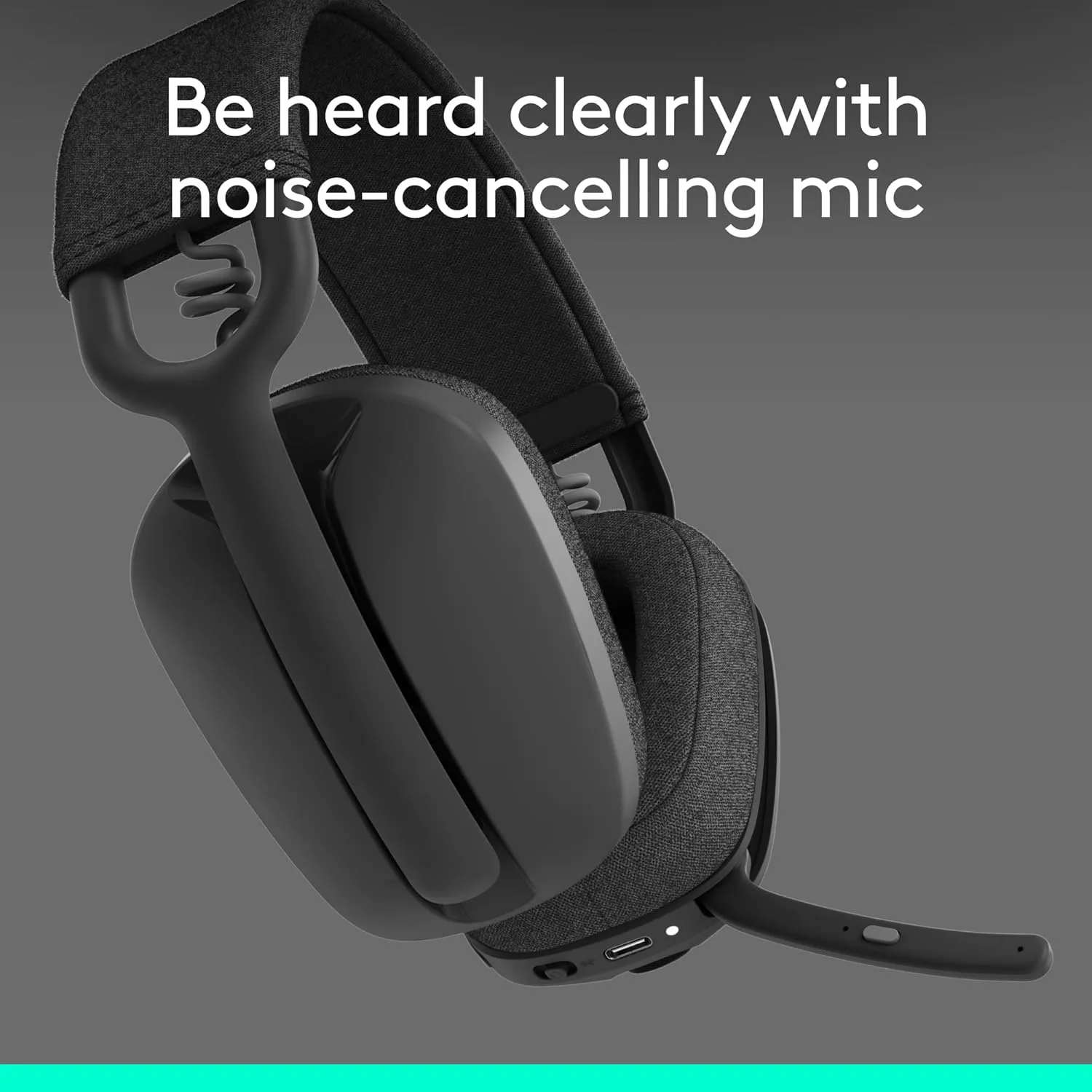 Logitech Zone Vibe 100 Wireless Over-Ear Headphones with Noise-Cancelling Mic, Multipoint Bluetooth - Image 3