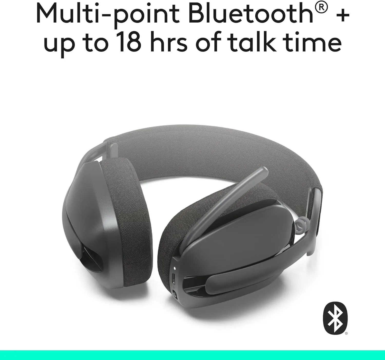 Logitech Zone Vibe 100 Wireless Over-Ear Headphones with Noise-Cancelling Mic, Multipoint Bluetooth - Image 5