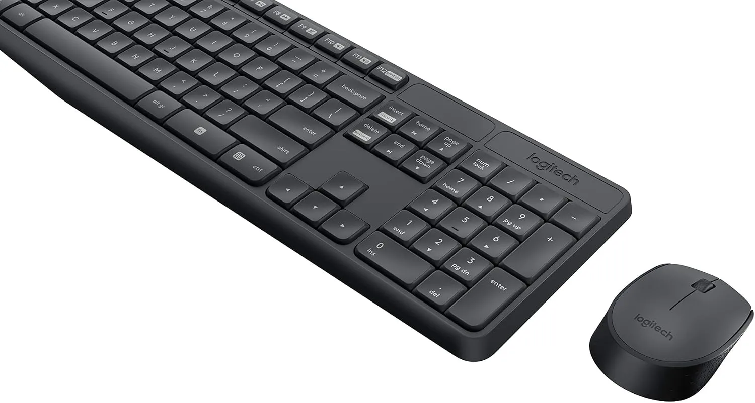 Logitech MK235 2.4GHz Wireless USB Keyboard and Optical Mouse Kit - Model 920-007901 - Image 3