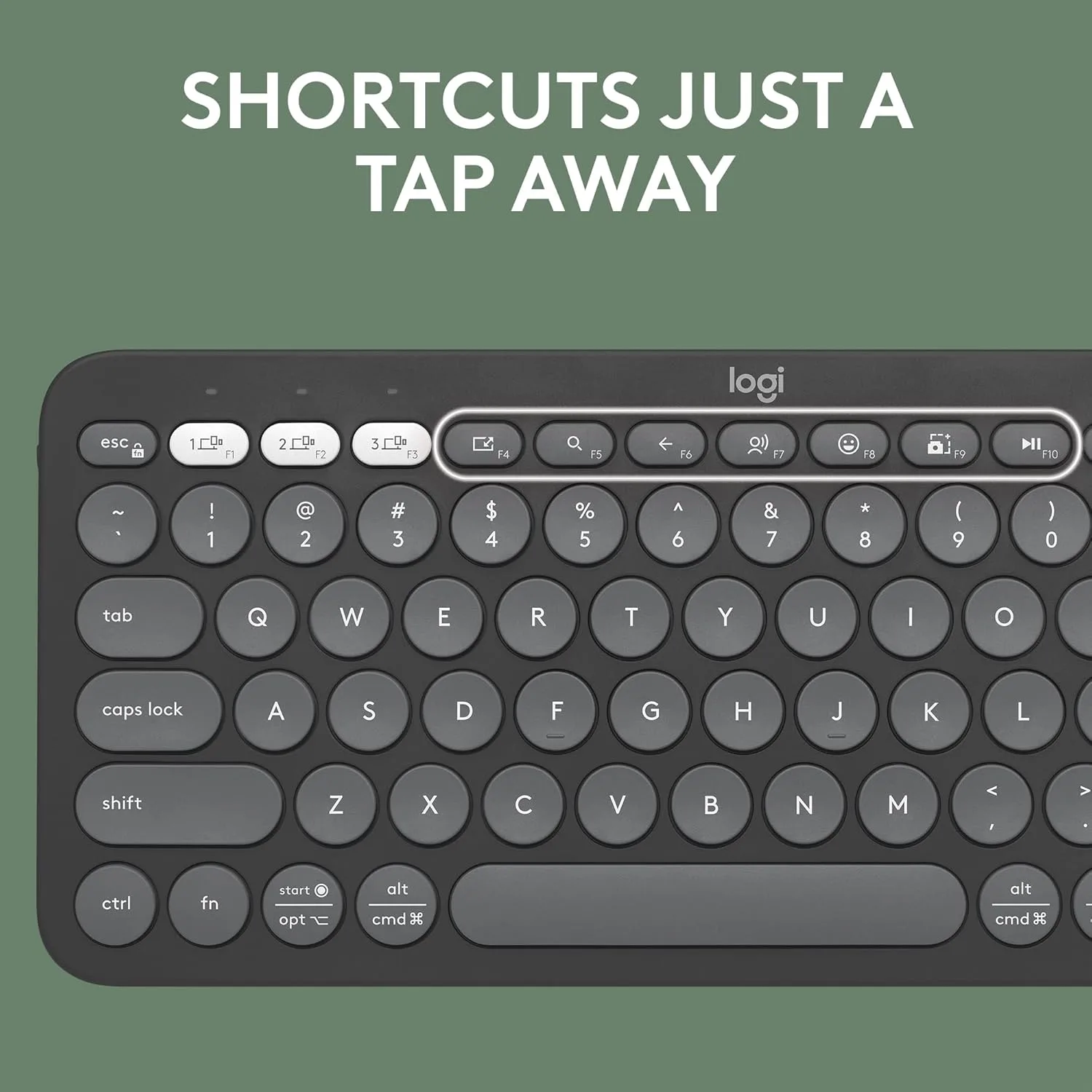 Logitech Pebble Keys 2 K380s Multi-Device Bluetooth Wireless Keyboard with Customizable Shortcuts, Slim and Portable - Image 4