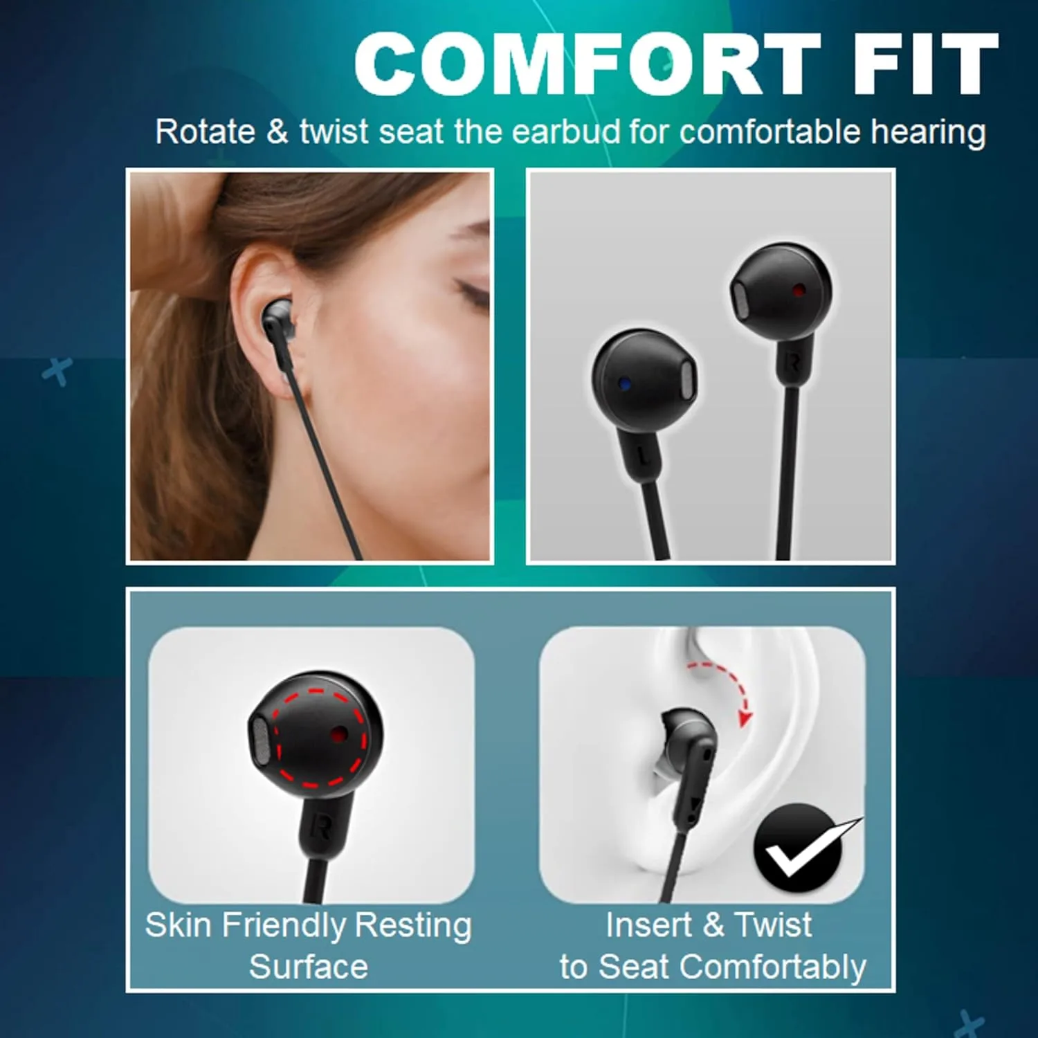 JBL TUNE 215BT Wireless Earbuds with Bluetooth 5.0, Built-in Microphone, 16-Hour Battery Life - Image 6