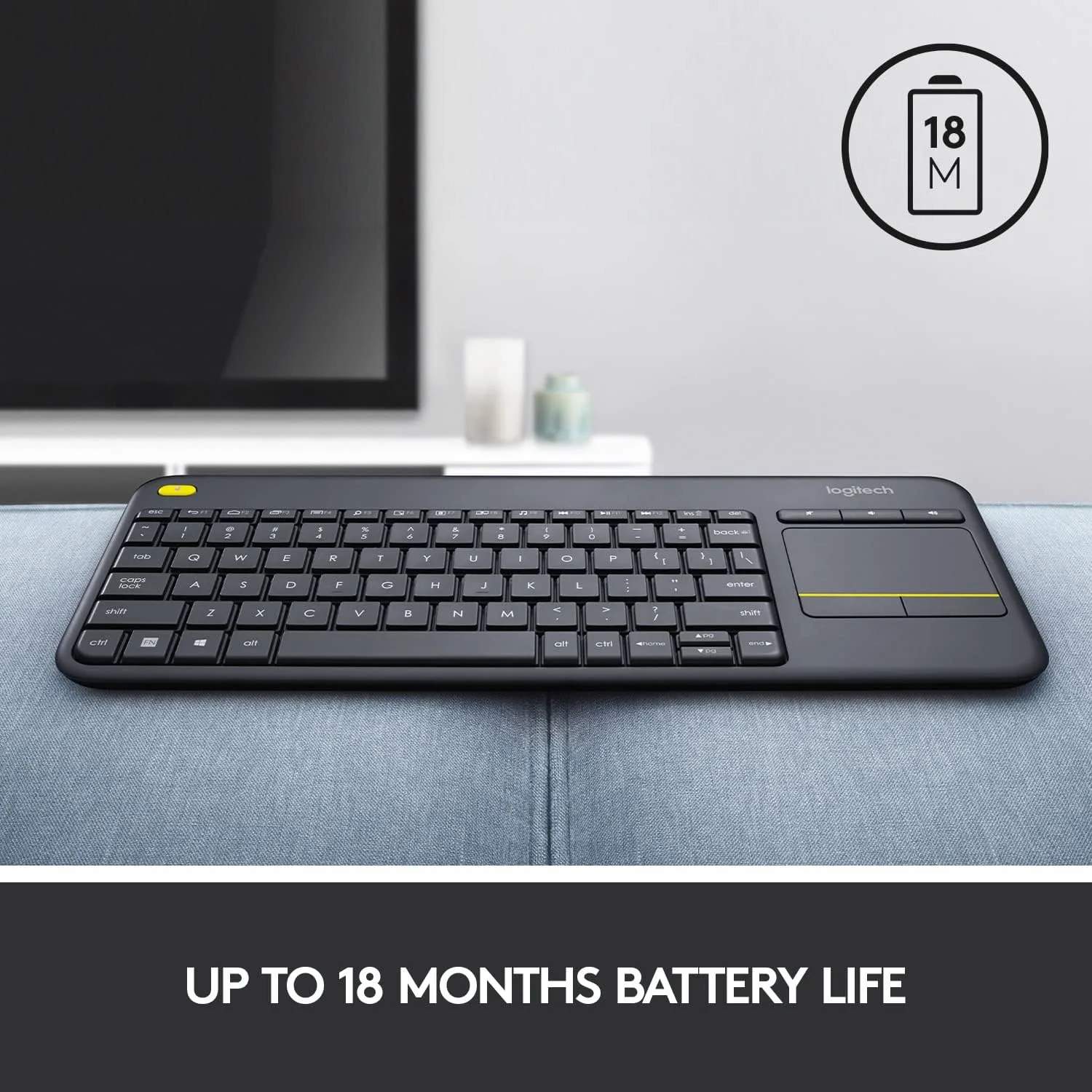 Logitech K400 Plus Wireless Keyboard with Touchpad, Multi-Media Keys, Compatible with Windows and Android - Image 7