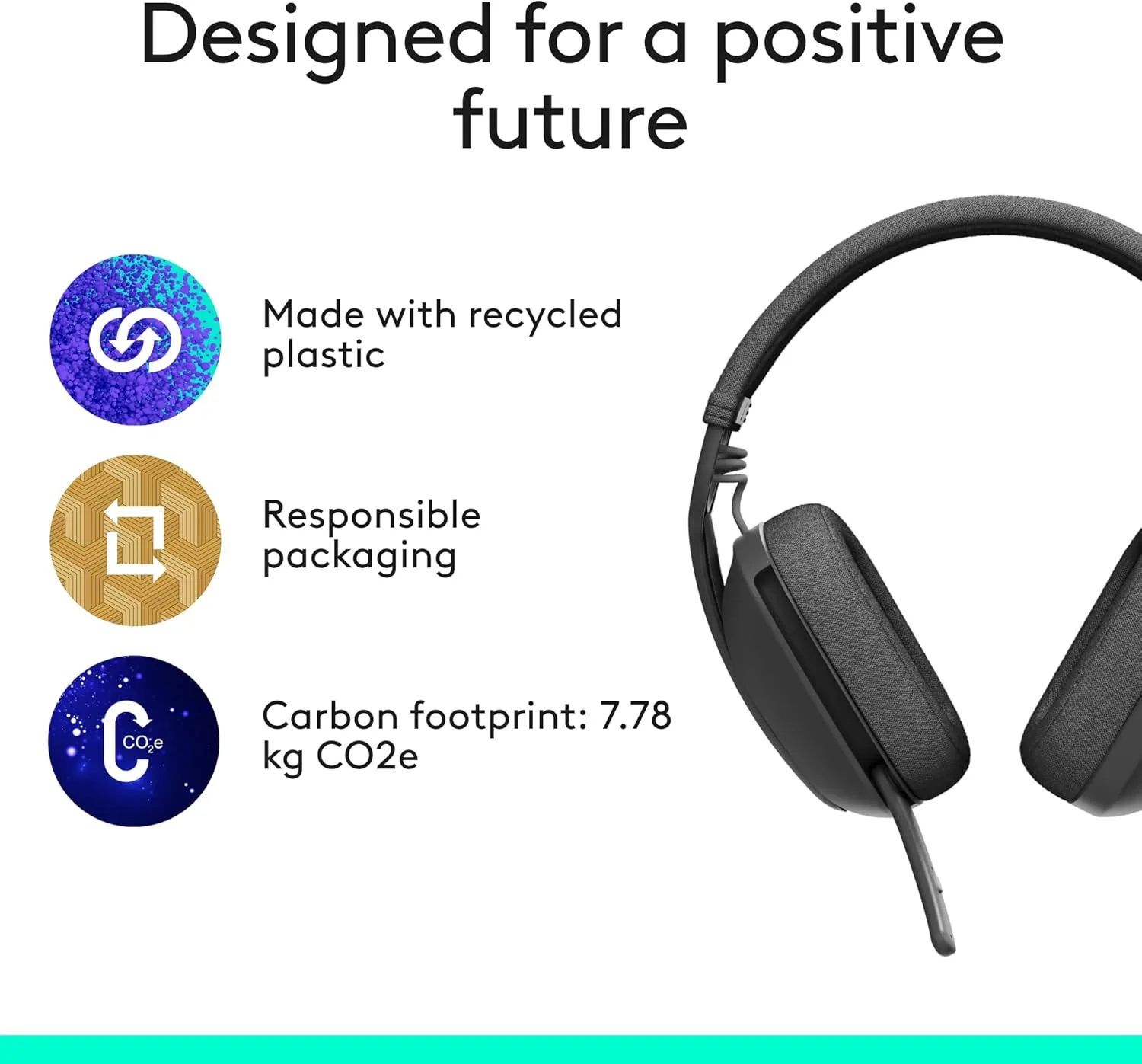 Logitech Zone Vibe 100 Wireless Over-Ear Headphones with Noise-Cancelling Mic, Multipoint Bluetooth - Image 9