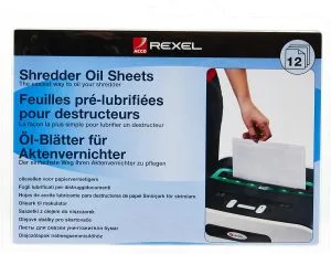 Rexel Shredder Oil Sheets 2101948, Pack of 12, A5 Size for Shredder Maintenance
